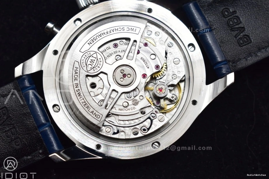 SmartChoice IW371620 White Blue A Blue Edition 1:1 ZF Portuguese Leather Dial on Chrono 1019 Strap Best 1224